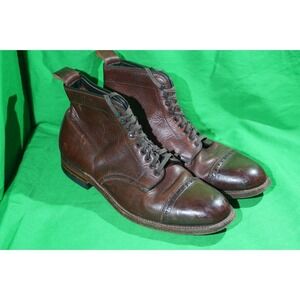 Alden A3904H Burgundy Brown Chromexcel Perforated Cap Toe Boot Mens US 8